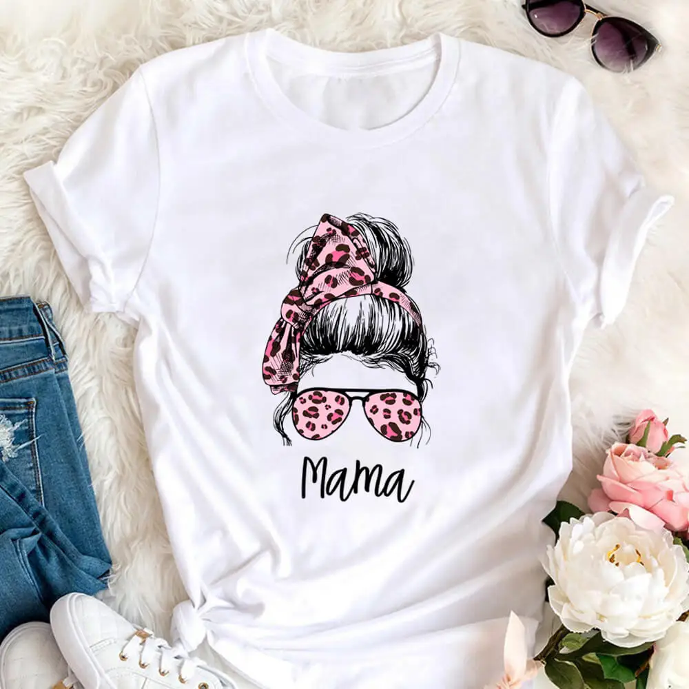 

Мама черепа леопарда розового цвета с бантом; Платье с принтом; Платье с 100% Хлопковая женская футболка мама жизни сезон: весна-лето повседневная одежда с О-образным вырезом с коротким рукавом топы, подарок на день матери