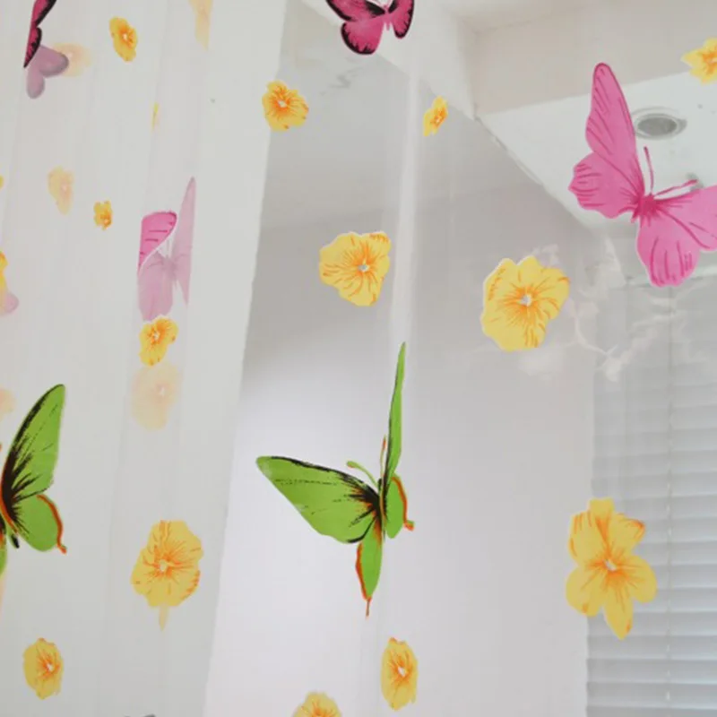Большая Бабочка тюль для спальни гостиной цветы полупрозрачный Цветочный Тюль