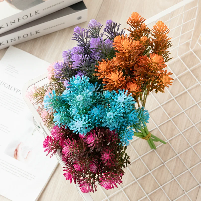 

Artificial Plant 7fork Melaleuca Grass, Single 28 Cm, Home Decoration Vase Flower Arrangement, Creative Garden Fake Plant Dress