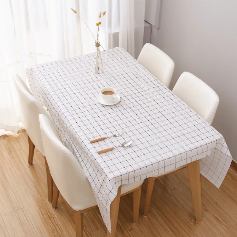 Водостойкая скатерть маслостойкая прямоугольная клетчатая кухонное украшение