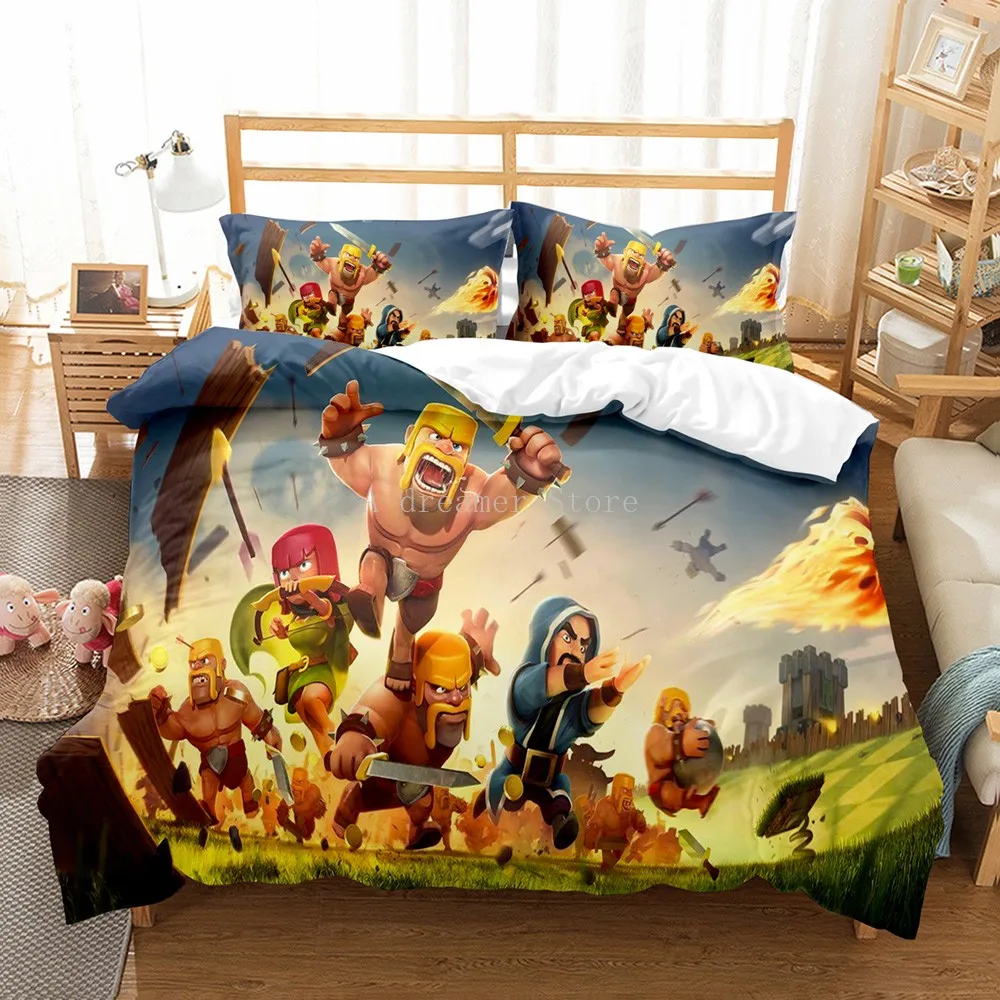 

3d Cartoon Bedding Set Kids Home Decor Bedspread Polyester Soft Cute Duvet Cover With Pillowcase Boys Children Bedclothes