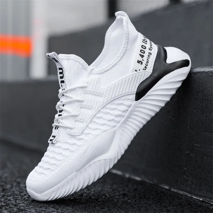 

GAMPORL 2021 Spring New Men's Sneakers Korean Style Fashion Trendy Breathable Running Sneakers Flying Woven Mesh Casual Shoes