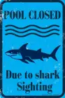 Ретро металлический знак Винтаж жестяная вывеска бассейн закрыты в связи с Shark Прицельная неоновая вывеска для налет на e-mail настенное искусство в Кафе знак подарок
