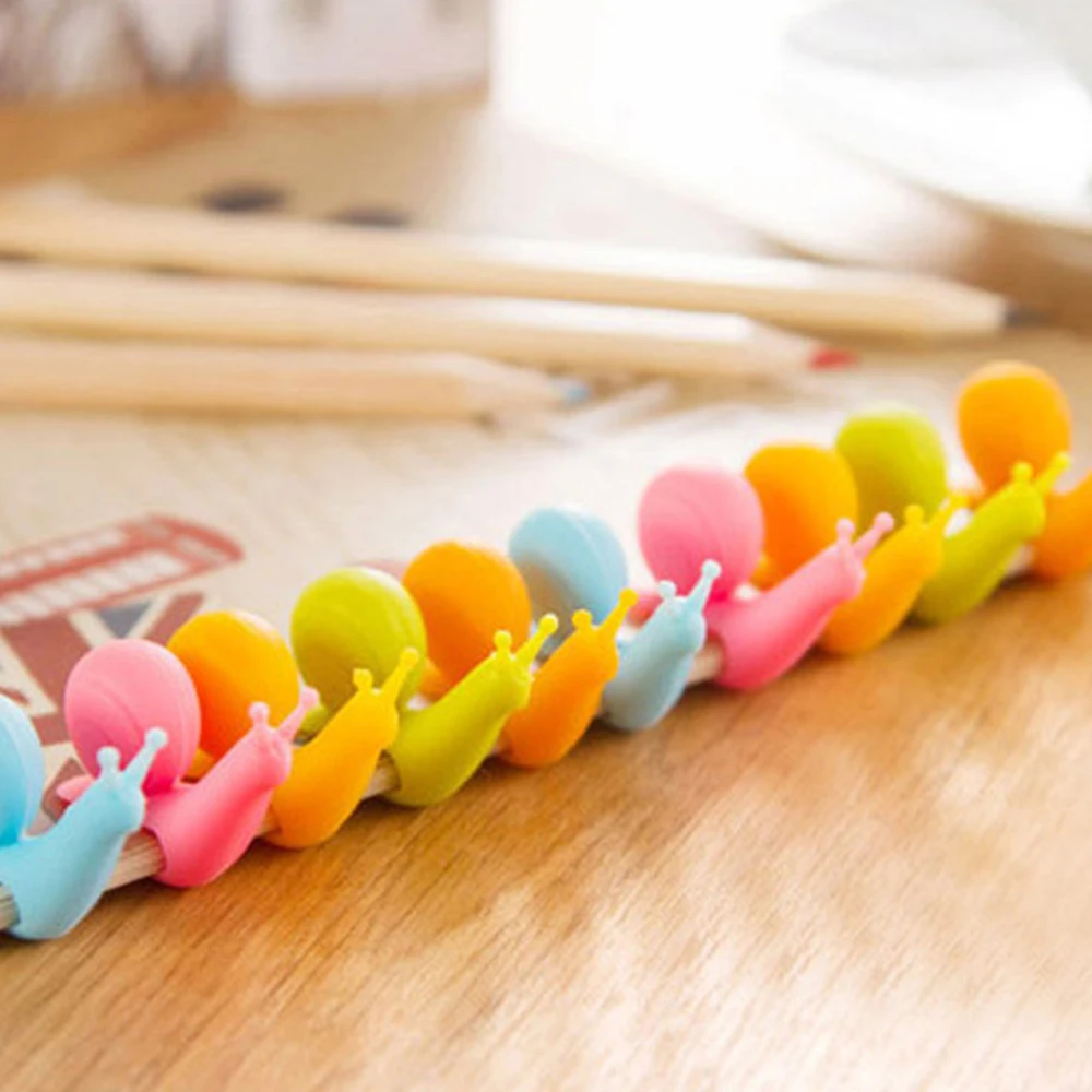 5Pcs / 6 Pcs Set Snail Silicone Tea Brewer Cup Edge Pendant Bag Holder Differentiated Label Hanging | Дом и сад