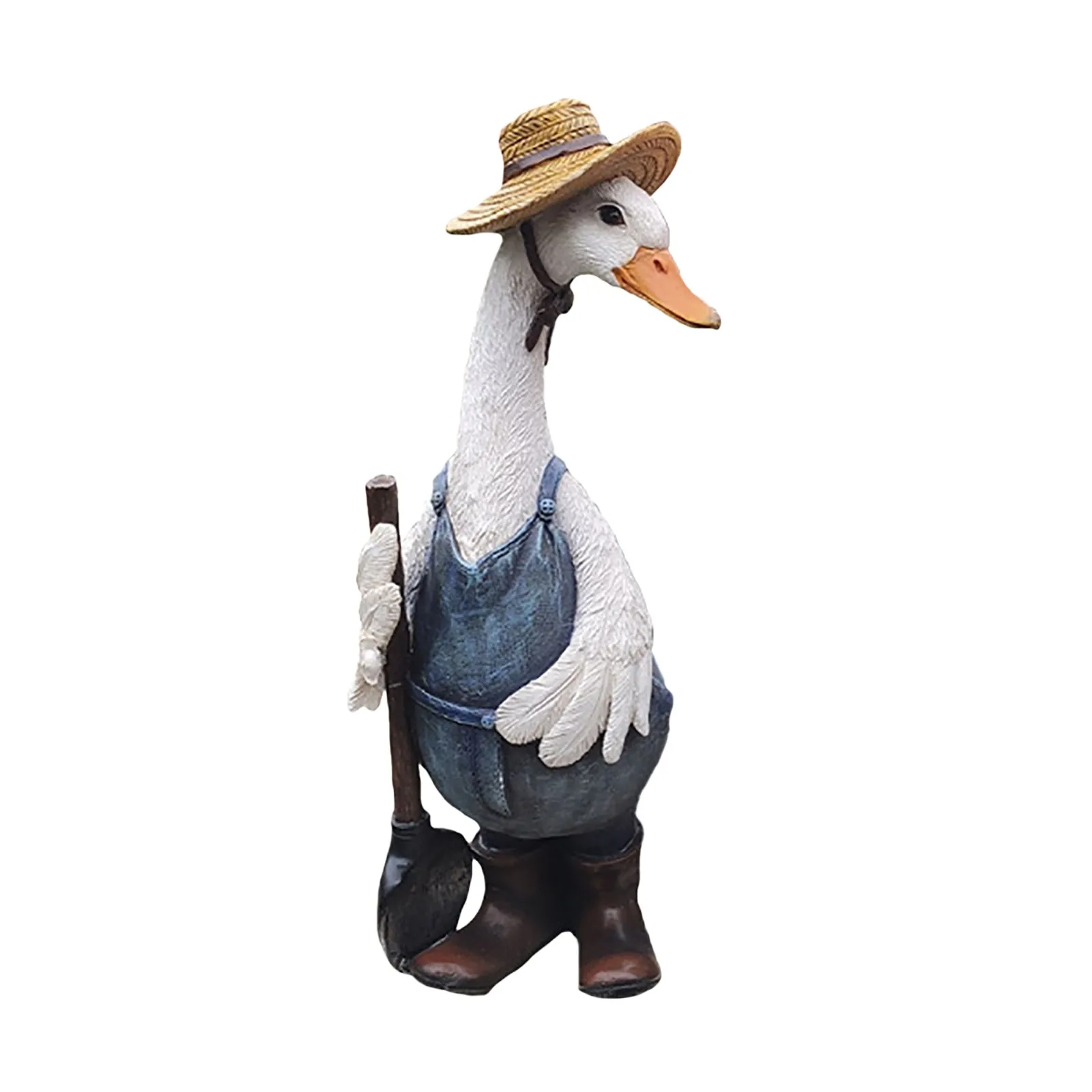 Креативные пары утки смолы украшение статуи садового сарая патио садовый