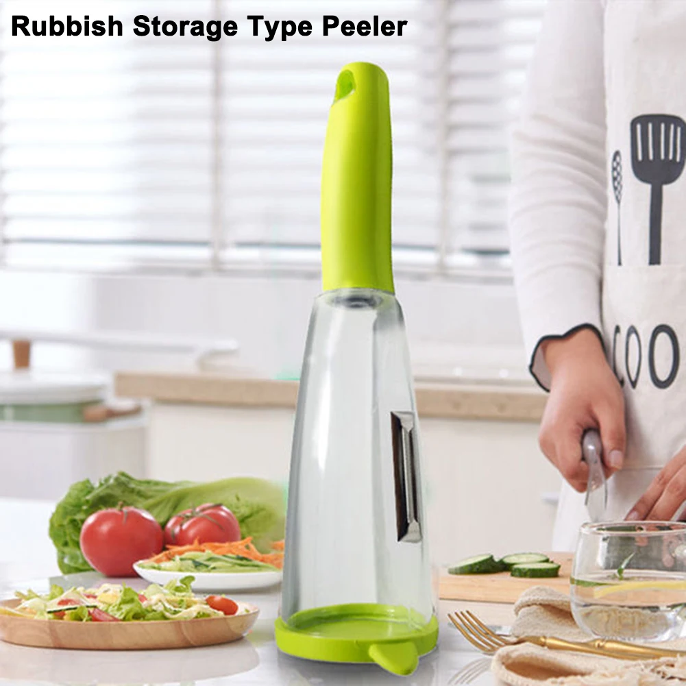 

Stainless Steel Peeler with Rubbish Bin Multifunctional Vegetable Peeler Cutter Peeler Potato Carrot Grater Kitchen Tool Gadgets