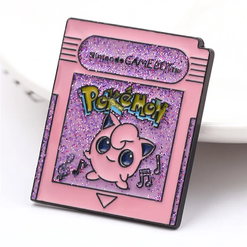 Розовая эмалированная булавка Покемон Jigglypuff Броши для женщин мужчин мультфильм нагрудная булавка брошь бижутерия рюкзак подарок ребенку