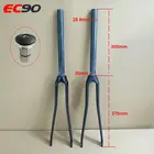 Вилка из углеродного волокна EC90 700C, жесткая Передняя вилка для дорожного велосипеда, 28,6 мм, матовая глянцесветильник прямая трубка, Велосипедная вилка-расширитель, верхняя крышка