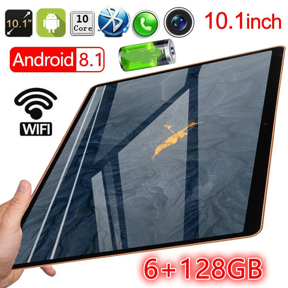 

Tablet Android 9.0 10.1 Inch RAM 6GB ROM 128GB 1280*800 IPS Screen Tablet Octa Core Dual SIM Card Phone 4G Call Wifi Tablets
