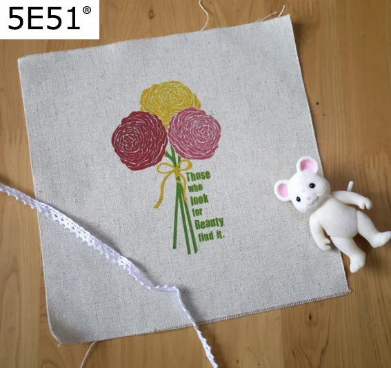 

cotton and hemp fabric hand printed canvas dining mat mouse pad apron pocket bouquet