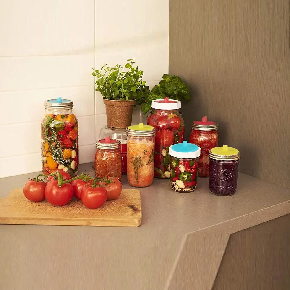 5 шт. Mason Jar силиконовые крышки без воды Airlock брожения Ason Крышка отверстия
