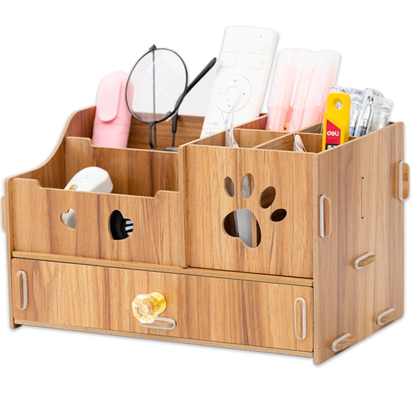 

Ayane Creative Pen pencil holder Receiving Box Desktop Learning Penholder Office desk organizer storage rack supplies wood
