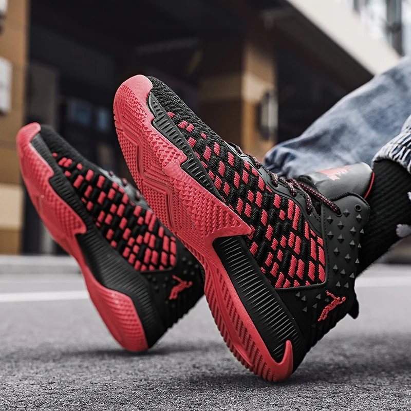

Teenager Basketball Shoes Boy Sneakers Men Basketball Training Boots Men Breathable Sneaker Non-slip Rubber Basketball Footwear