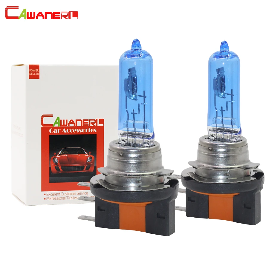 Cawanerl 2X55W H15 галогенная лампа 4300 К с теплым белым светом 12V автомобилей головной