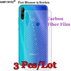 3 шт.лот для Huawei Honor 9C 9S 9A 3D Нескользящая прозрачная задняя пленка из углеродного волокна защитная наклейка для экрана
