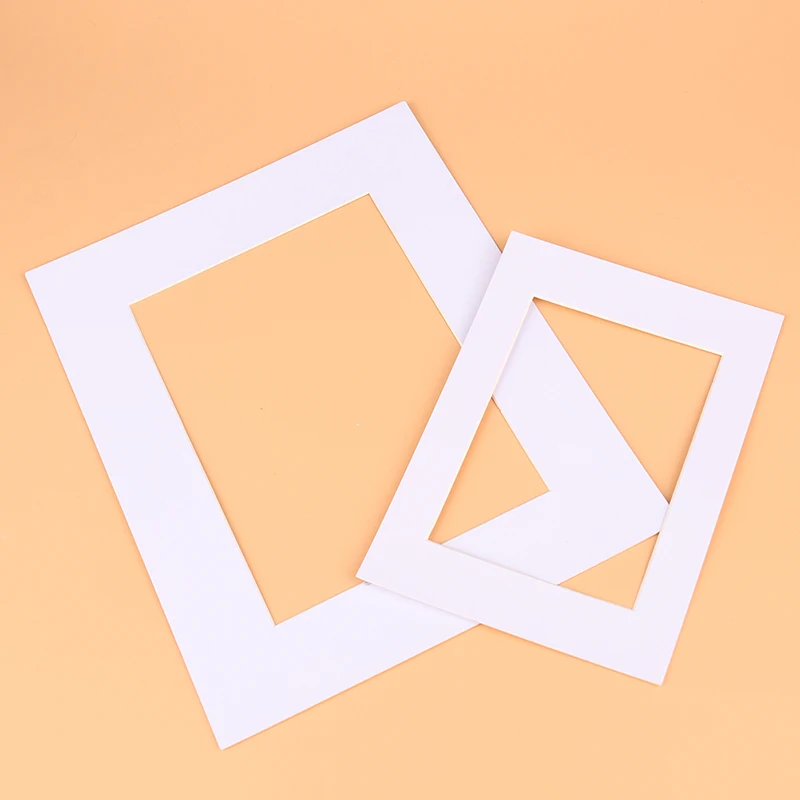 Белый фото коврики прямоугольник/Овальная бумажная крепления уникальный