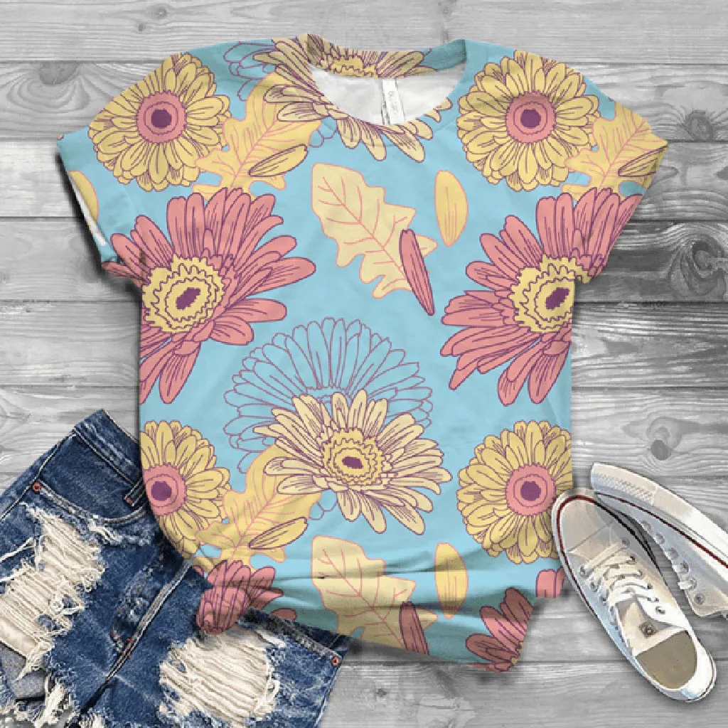 

Woman Tshirts Short Sleeve Printed O-Neck Tops Tee T-Shirt Blusas 3D Animal Plus Size