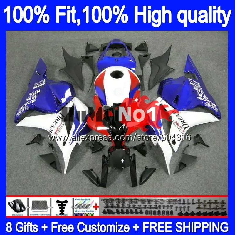 

Инъекция для HONDA CBR600RR CBR 600 RR CC 600RR 600CC 44MC.13 CBR600 RR 2009 2010 2011 2012 F5 09 10 11 12 сине-белый обтекатель