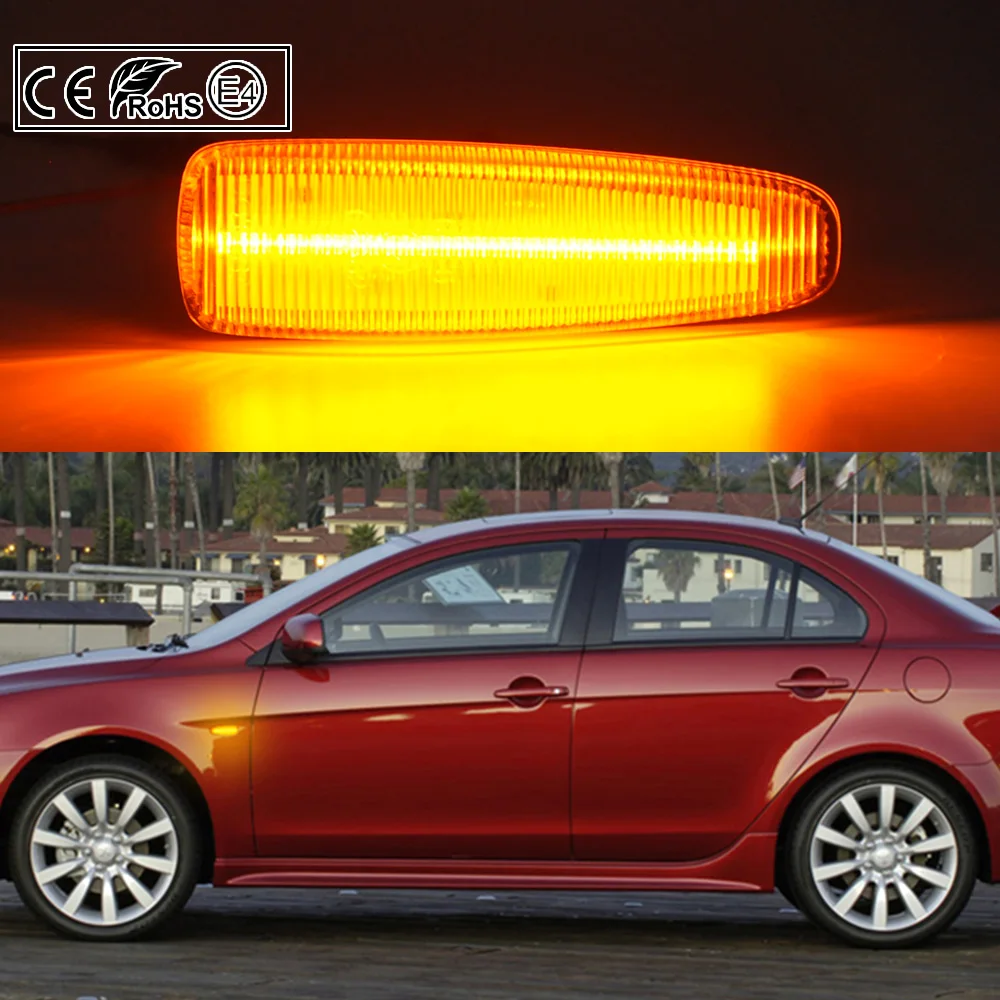 Прозрасветильник Светодиодный Боковой поворотник для Mitsubishi Lancer VIII 2008-17 Sportback 2008-19