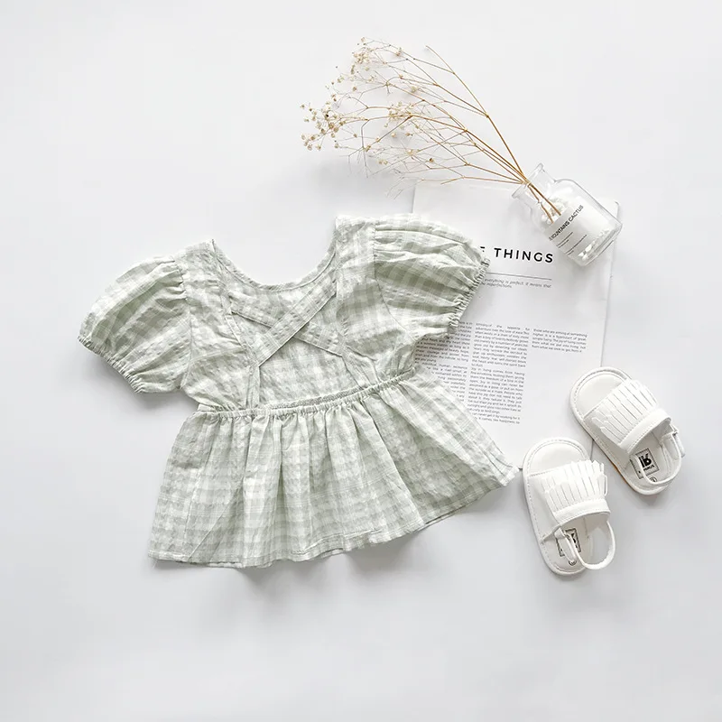 Футболка с короткими рукавами для девочек модная Корейская хлопковая рубашка в