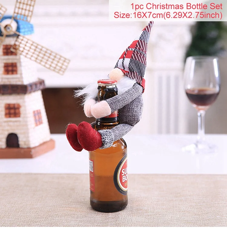 Bottle Decor D Маленький поезд деревянные рождественские украшения для дома Рождественский Декор Рождество год рождественские украшения Рождество Noel - Цвет: Bottle Decor D