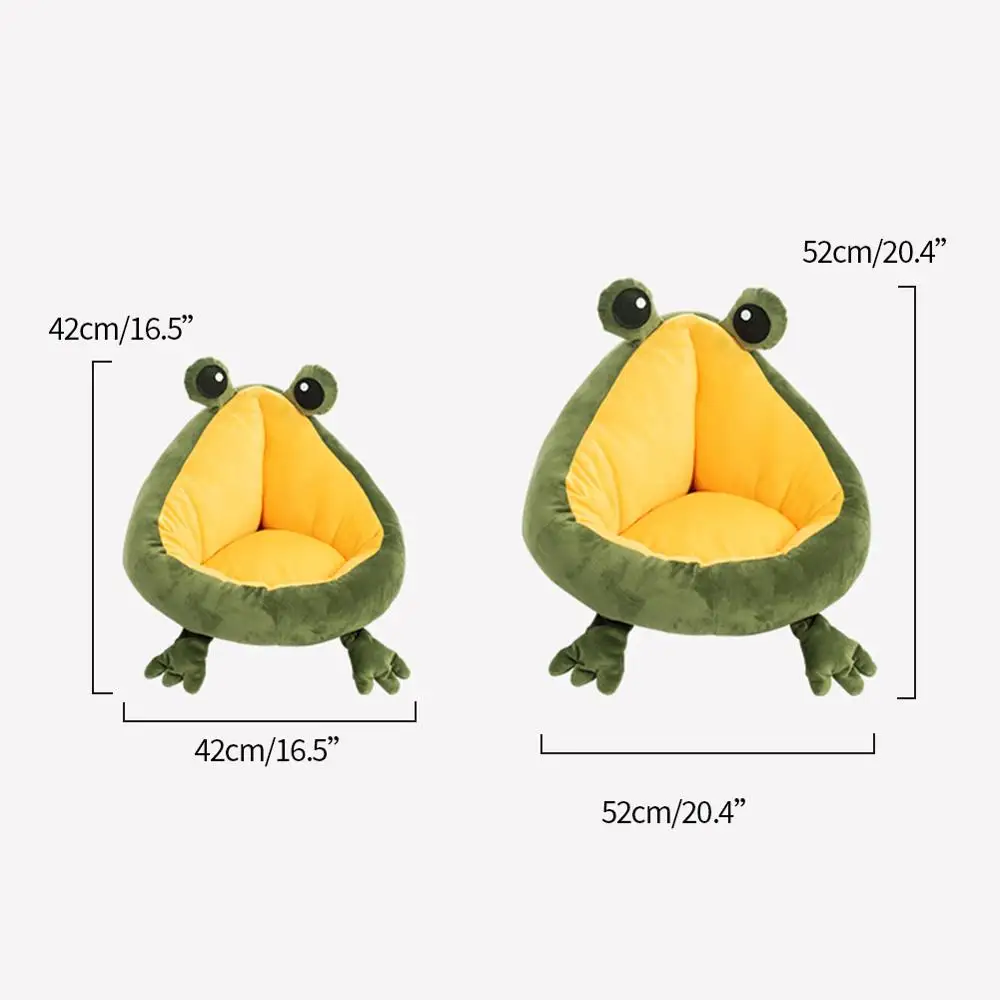 

Pet Cats House Indoor Frog Cat Bed Warm Small Dogs Beds Portable Kitten Mat Soft Cute Sleeping Loungers Window Bag Products