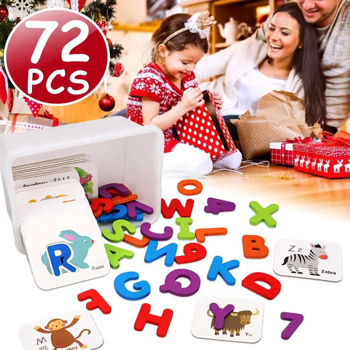 

Cognitive Card 3D Puzzle Alphanumeric Matching Game Cartoon Animal Children Kindergarten Early Education Toys Kids Gifts ZSB18