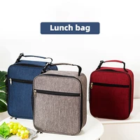 simple lunch bag high capacity children outing snack fruit insulation keep cold picnic package men leisure bento pouch supplies