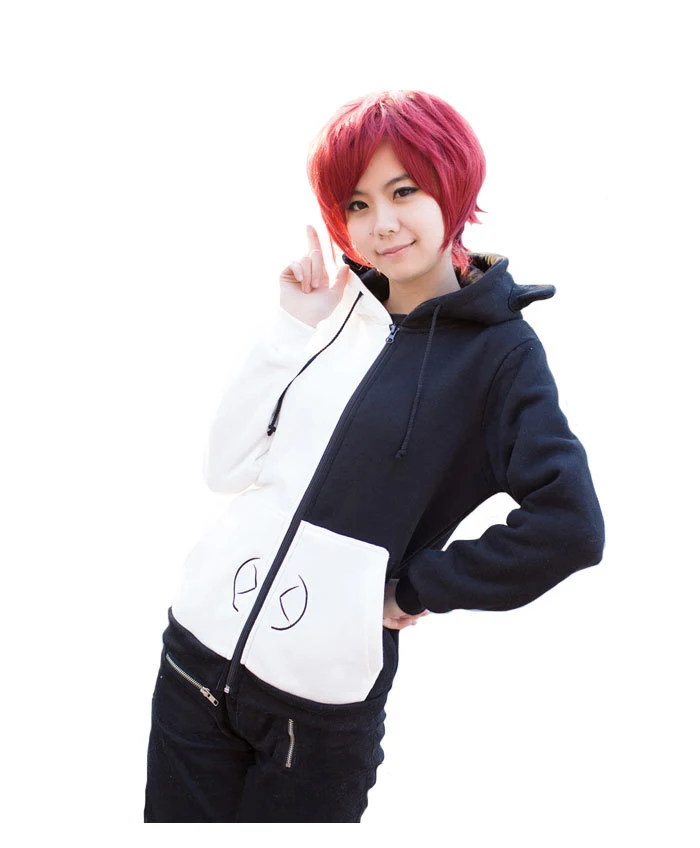 

Game Danganronpa Cosplay Costumes Monokuma Cosplay Costume Anime Hoodie Sweatshirt Hooded Black White Bear Daily Casual Coat