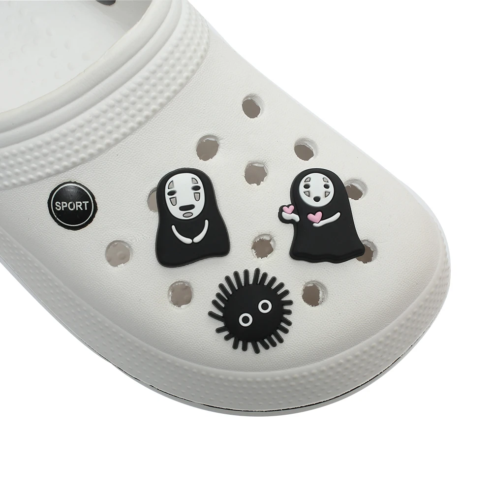 1pcs Spirited&ampAway Skulls Ghost Funny Shoe Charms Accessories No Face Man Garden Decoration for Croc Jibz Kid's Party Gift | Обувь