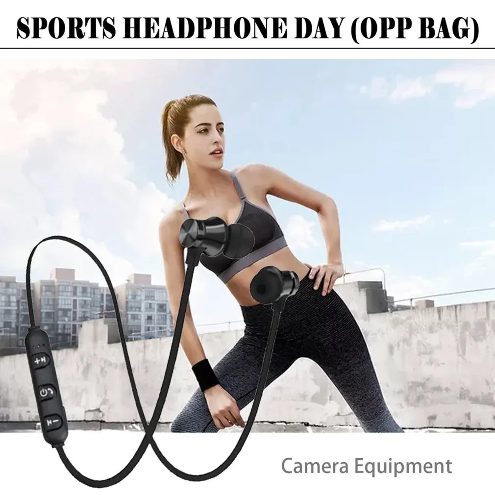 

Magnetic Bluetooth 4.2 Earphone Sport Running Wireless Neckband Headset Headphone with Mic Stereo Music for All Smart Phone XT11