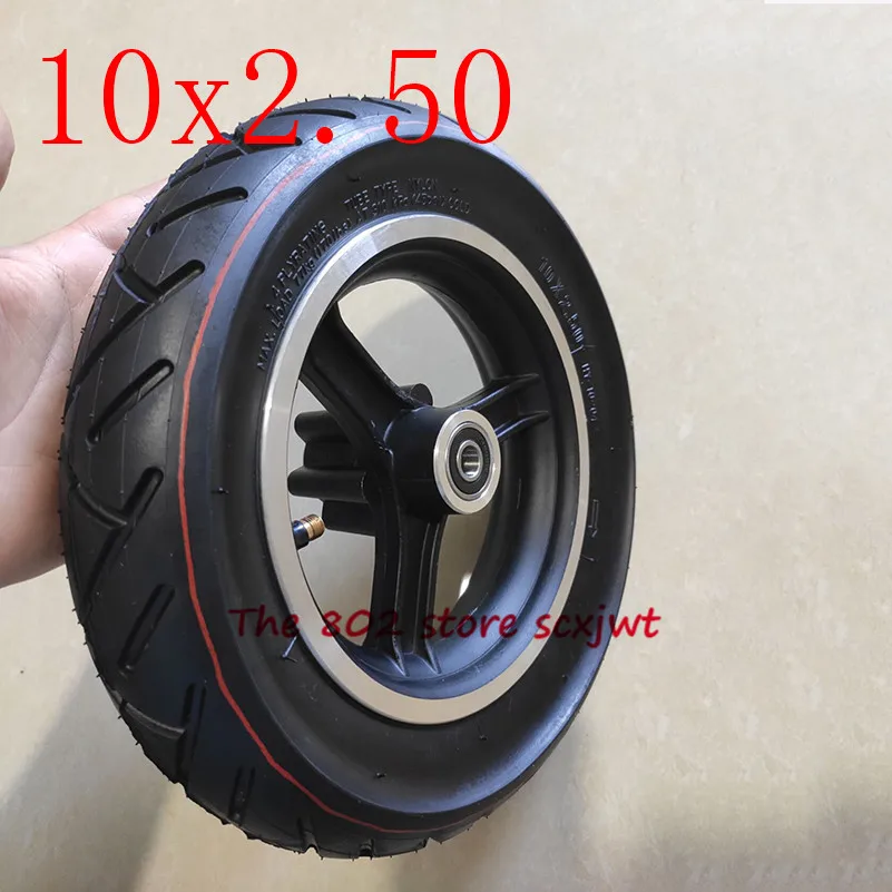 Хорошее качество 10x2,50 бескамерные/покрышка шины 10*2,50 покрышки с Алюминиевое колесо, втулка/обод для электрического скутера и Спидвей 3