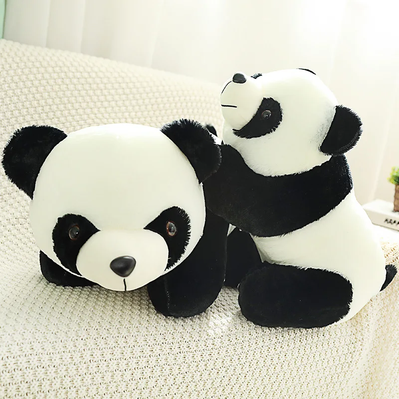 

Hot Huggable Kawaii Stuffed Panda Doll Soft Plush Animal Toy Lifelike Panda Plush Toys Baby Kids Playmate Children Birthday Gift