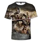 Мужскаяженская футболка с 3D-принтом Рыцари тамплиеров, в стиле хип-хоп, Harajuku