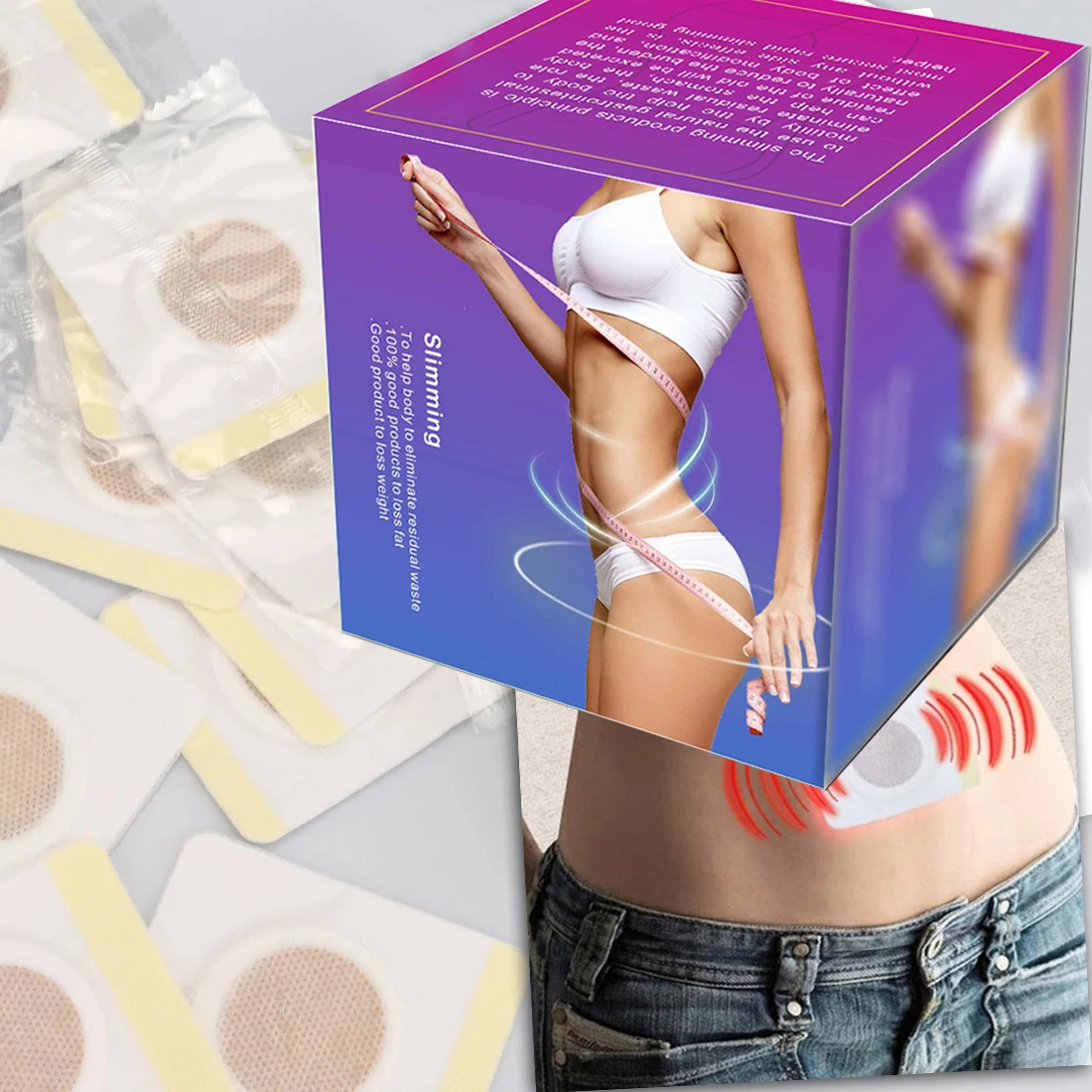 100pcs Strongest Fat Burning Cellulite Slimming Diets patch Weight Loss Products Detox Face Lift Decreased Appetite Night Enzyme | Красота и