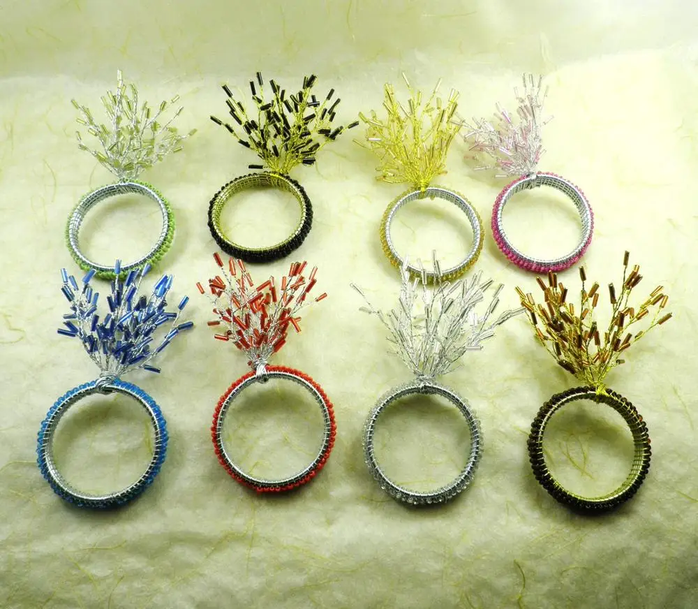 Белое кольцо для салфеток из бисера|ring shell|ring lord jump ringsring toss rings |