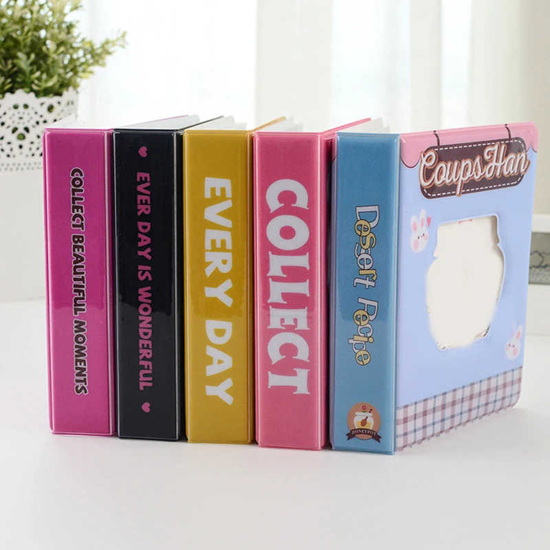 

3 Inches Cartoon Album Holds PVC Hollow Love Heart Model Photo Holder Photo Album Plug-in Letters Business Card Bag Card Holder