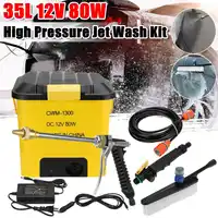 Portable Car Washer 12V 85W Car Gun Pump Cleaner High Pressure Car Care Washing Machine Electric Cleaning with Power Supply &Box