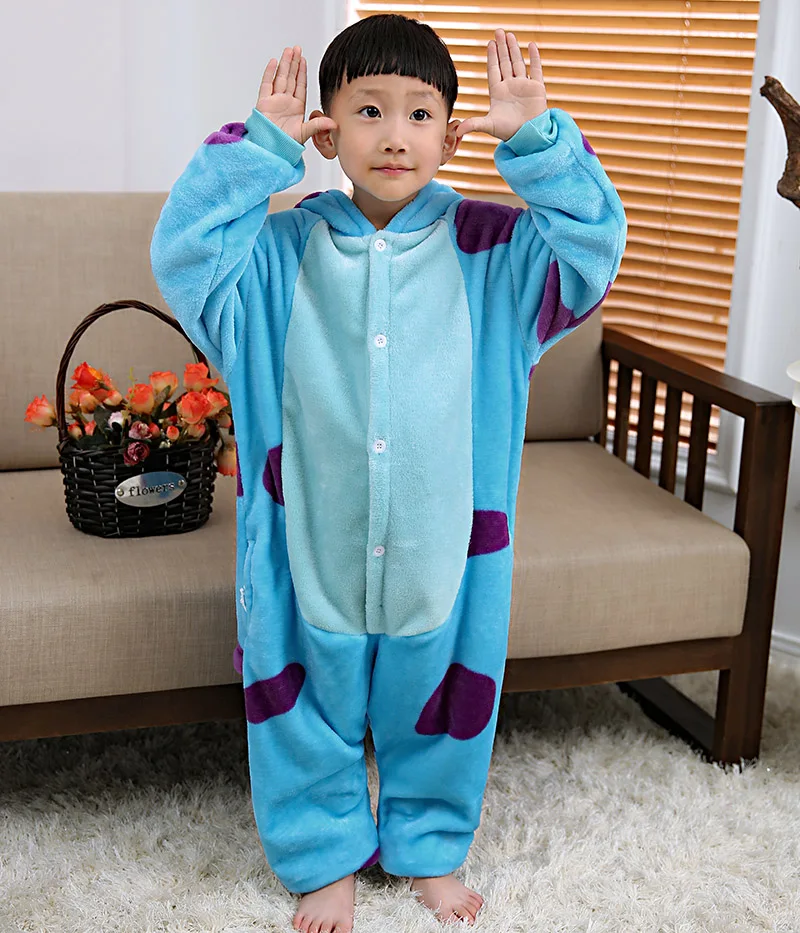 Пижамы Monsters Inc. Sulley детские пижамы с животными для мальчиков и девочек Мультяшные