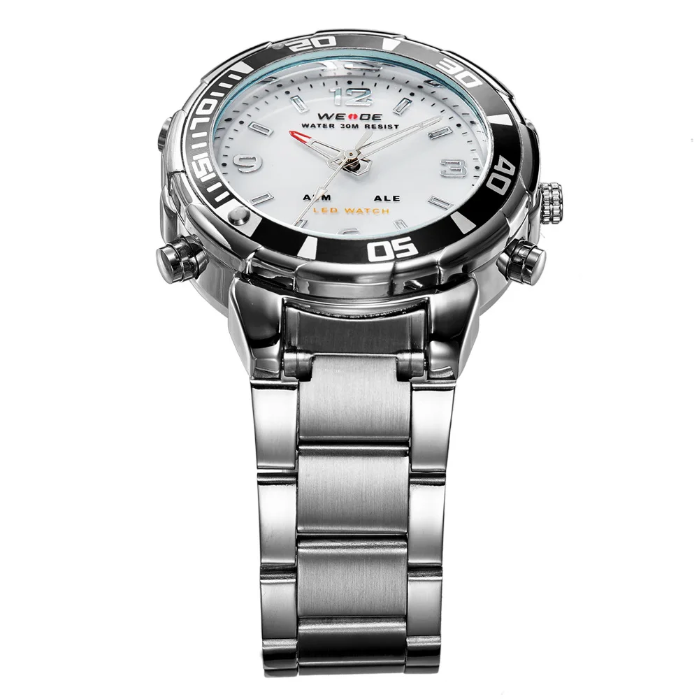 WEIDE мужские часы топы в стиле милитари люксовый бренд деловой сигнал кварцевый