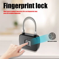 l13 fingerprint padlock wire shackle with led tri color light suitable for door lock garage luggage storage cabinet