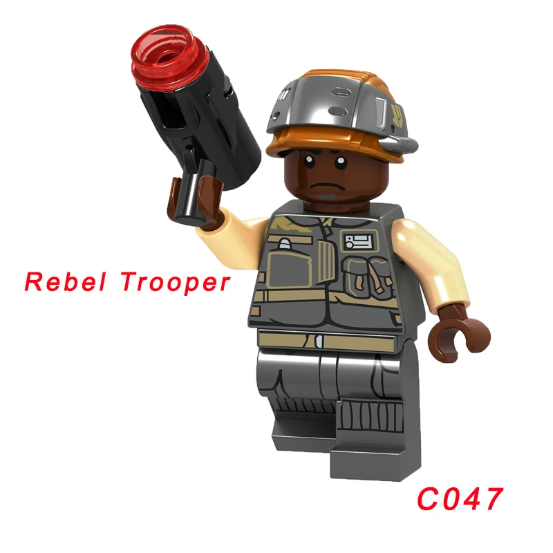 C047 Одиночная Звездные войны кирпич Боевой Дроид Malbus Leia Luke Skywalker Qui Gon Ro-Gr супер Боевой Дроид K2So строительный блок - Цвет: C047