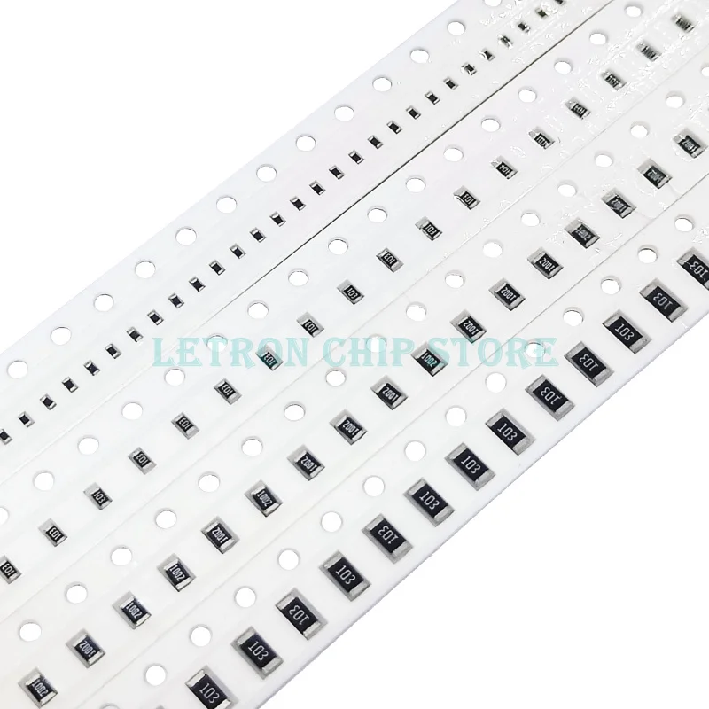 Комплект резисторов 0402 0603 0805 1206 SMD набор в ассортименте 1 Ом-1М Ом 1% 1R 10R 47R 100R 220R 1K 4 7 K