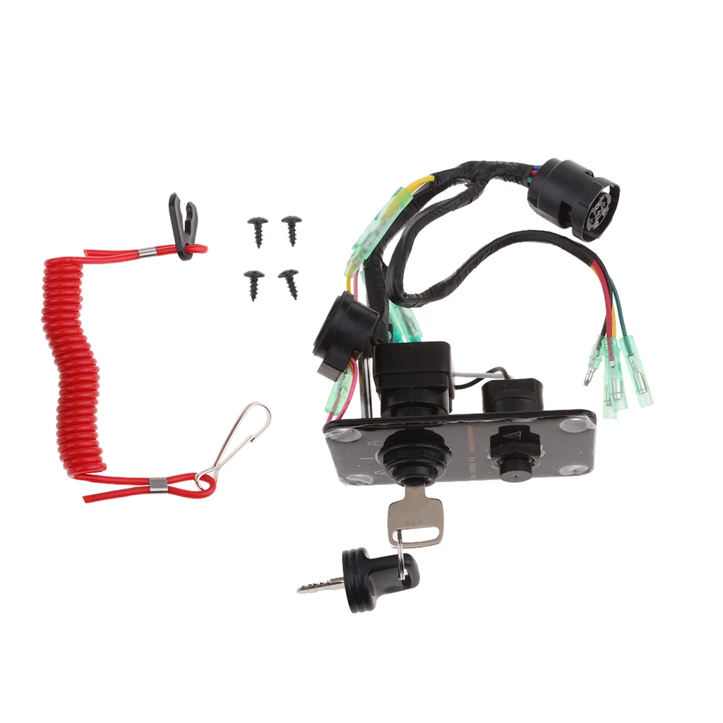 Панель переключения остановки двигателя лодки с предохранительным шнурком для