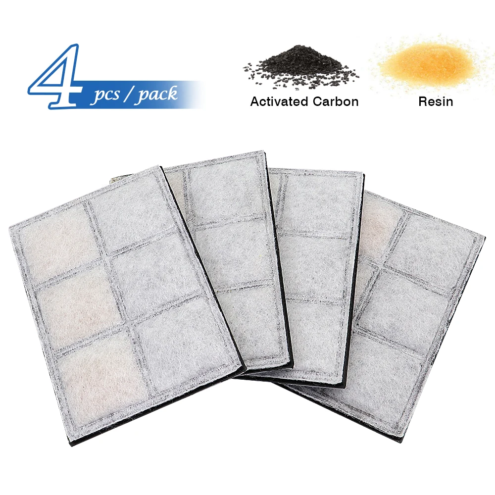 

2023 4pcs Activated Carbon Filter For 1.8L LED Automatic Dog Cat Water Drinking Fountain Replacement Pet Bowl Drink Dish Filter