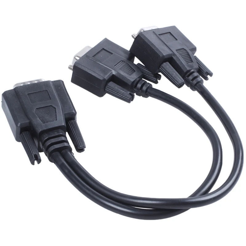 VGA 15 Pin штекер 2 гнездовые разъемы компьютерный Соединительный кабель черный |
