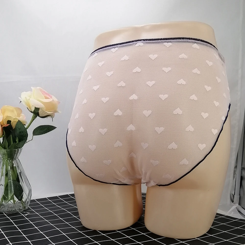 Мужские дышащие трусы стринги с карманом прозрачные сетчатые слипы кружевное