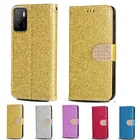 Роскошный блестящий кожаный чехол-книжка с бриллиантами для телефона Xiaomi PocoPhone Poco M3 Pro