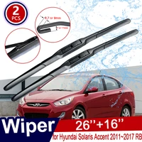 car wiper blade for hyundai solaris accent 20112017 rb windshield wipers car accessories j hook type 2012 2013 2014 2015 2016
