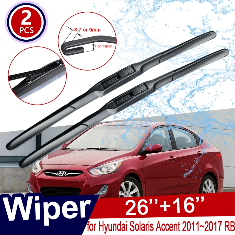 Щетка стеклоочистителя для Hyundai Solaris Accent 2011 ~ 2017 RB стеклоочистители автомобильные